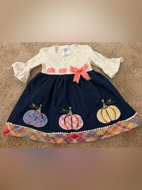 Pumpkin Fall Dress Size 24 Months Bonnie Baby